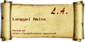 Lengyel Amina névjegykártya